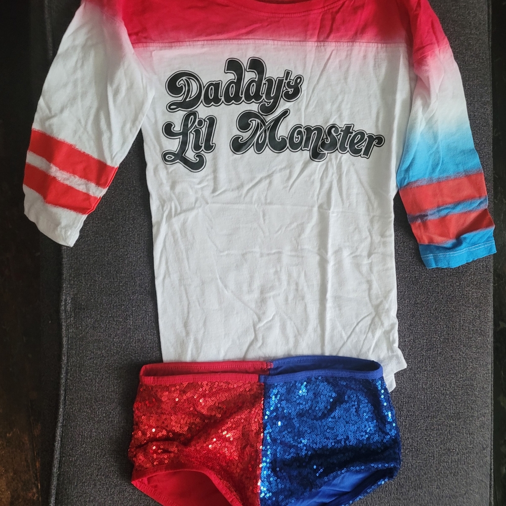 Daddy's Lil Monster Top and Sequin Shorts